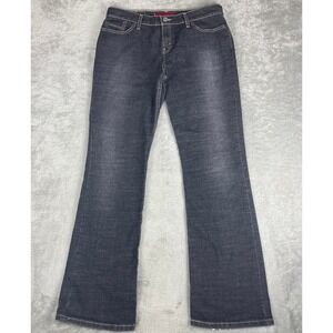 Levis 518 Superlow Bootcut Jeans Womens 11L Dark Wash Stretch Denim Flared